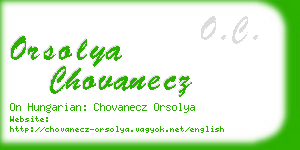 orsolya chovanecz business card
